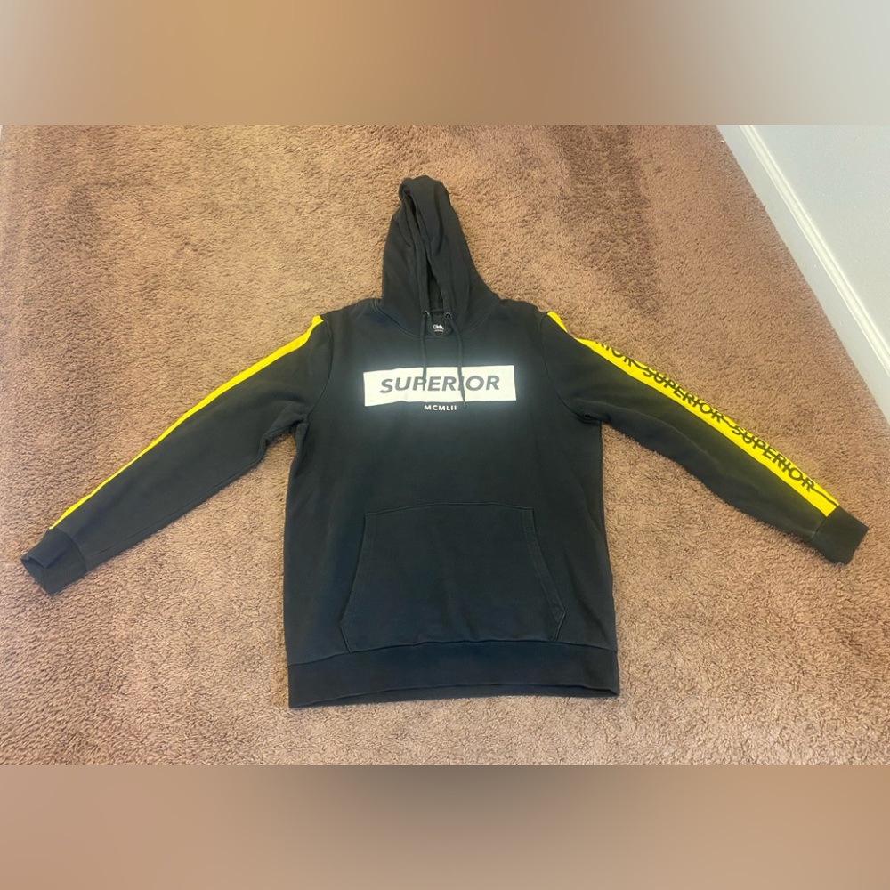 Clockhouse Ckh. Superior Hoodie Mens Black Cotton Size M Medium - Picture 2 of 4